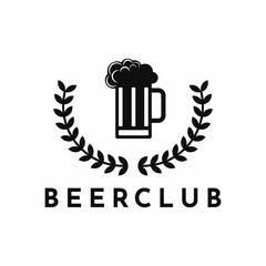 Craft Beer glass  label logo design