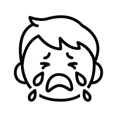 Black line icon for Tears