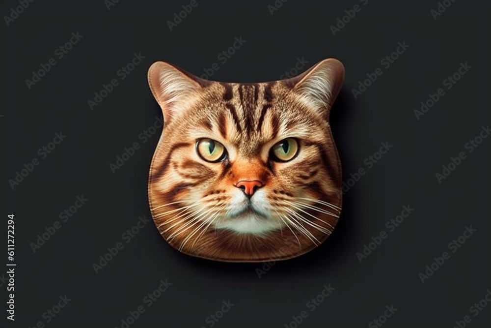 Poster a cat-shaped oven mitt or pot holder with a playful baker design. generative ai technology.