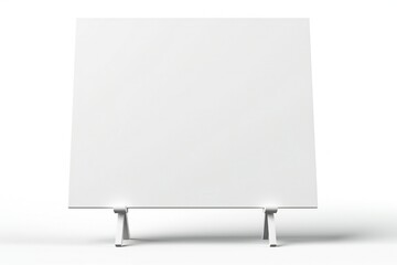 Blank white presentation signboard on white background Generative AI