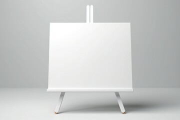 Blank white presentation signboard on white background Generative AI