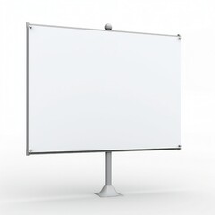 Obraz premium Blank white presentation signboard on white background Generative AI