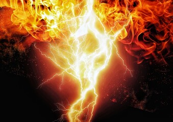 Fire flame background exploding in energy concept