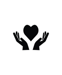 Obraz premium hand holding heart icon, vector best flat icon.
