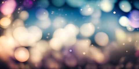 Elegant abstract background with bokeh defocused lights. Backdrop of blurred golden lights and...