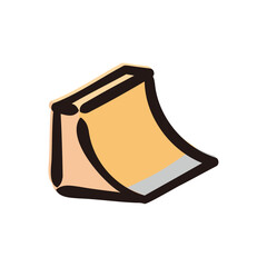 Quarter pipe - Skateboarding icon/illustration (Hand-drawn line, colored version)