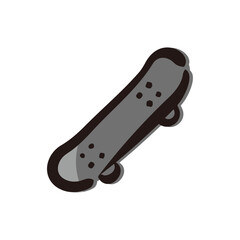 Skateboard - Skateboarding icon/illustration (Hand-drawn line, colored version)