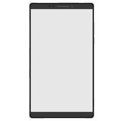 Cell phone, smartphone screen frame front view modern gadget mock up template isolated on white background. Device to display applications