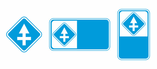 vector intersection traffic signs and templates