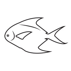 sea ​​food icon silhouette design template vector