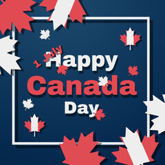 Illustration happy canada day holiday celebrate