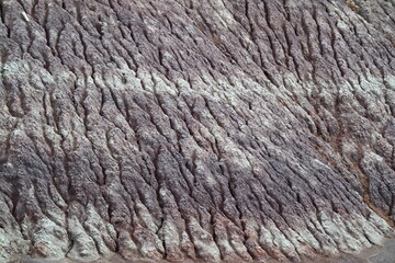 Texture of Petrified Forest's Rocks, Blue Mesa Trail in winter, Petrified Forest National Park, Arizona, USA