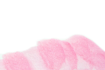 Vector and illustratin. Pink color. Watercolor abstract background painting on white paper. copy space above