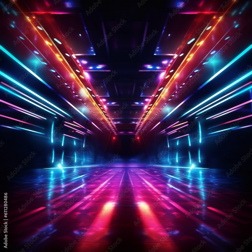Canvas Prints empty background for night club party flyer design generative ai