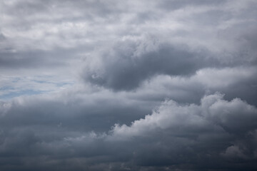 dramatic sky and gray clouds before the storm