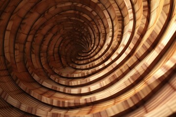 Abstract spiral wood background Generative AI