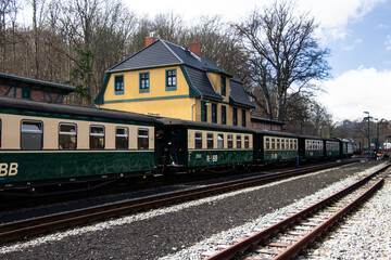 Fototapeta premium Rasender Roland Steam Train on Rügen Island, Germanx