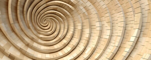 Abstract spiral wood background Generative AI
