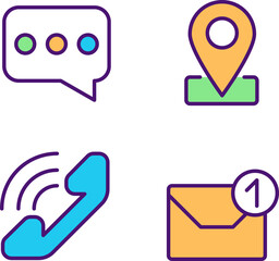 Communication channels pixel perfect RGB color icons set. Customer service. Business development. Isolated vector illustrations. Simple filled line drawings collection. Editable stroke