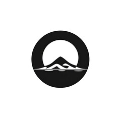 Zen - minimal black and white logo template created using generative AI tools