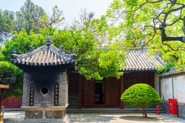 Summer scenery of Shandong Yantai Penglai Pavilion scenic area, Tianhou Palace