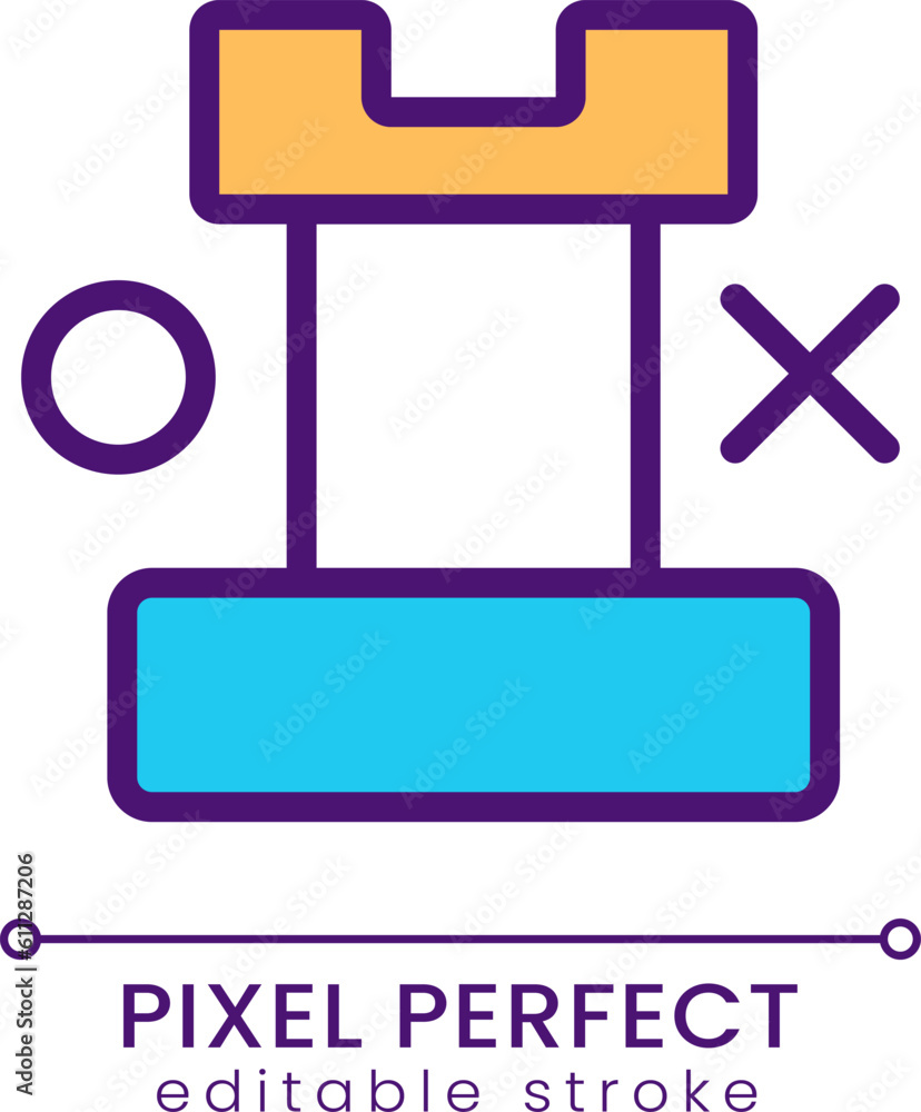 Aufkleber rook pixel perfect rgb color icon. strategy and decision making. business and management. isolated v