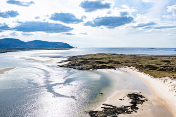 Sheskinmore bay between Ardara and Portnoo in Donegal - Ireland.