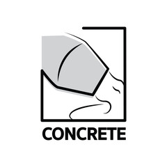 Logo of cement and concrete for design, element, illustration, icon, construction and transportation