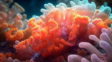 Naklejka premium coral reef in aquarium