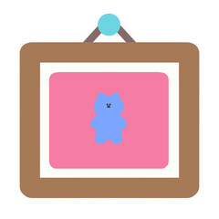 cute wall picture, hand drawn