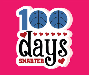 100 days of school stacker svg