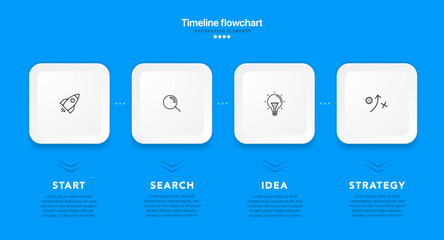 Timeline infographic design with options or steps. Infographics for business concept. Can be used for presentations workflow layout, banner, process, diagram, flow chart, info graph, annual report.