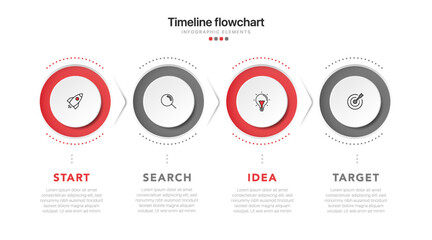 Timeline infographic design with options or steps. Infographics for business concept. Can be used for presentations workflow layout, banner, process, diagram, flow chart, info graph, annual report.