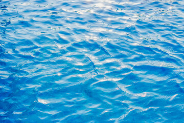 Blue Tones Water Waves Surface as Background