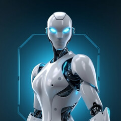 Naklejka premium Artificial intelligence concept the future technology. Generative AI