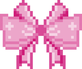 Bow or ribbon Pixel art vector image