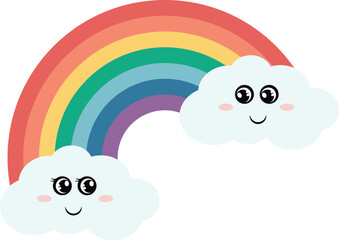 Rainbow vector image or clipart