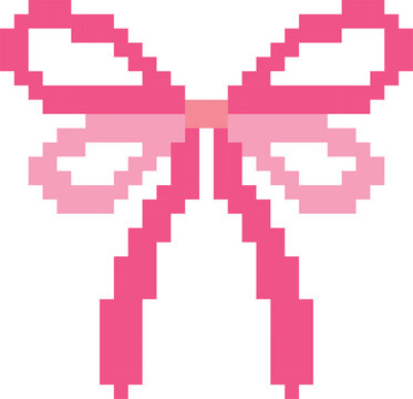 Bow or ribbon Pixel art vector image