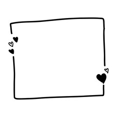 black and white text frame