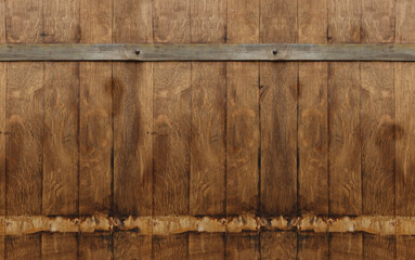 Texture of wooden barrel as background, closeup