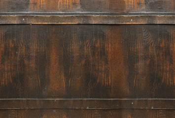 Texture of wooden barrel as background, closeup