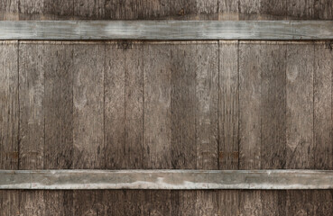 Texture of wooden barrel as background, closeup