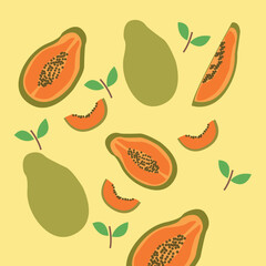 seamless pattern with guava