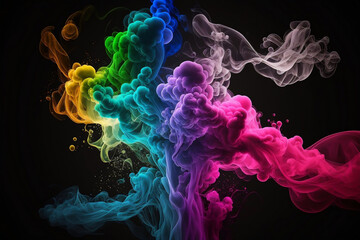 colorful smoke generated using ai