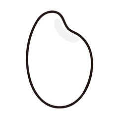 太い線で描かれたカットイラスト / 一粒の白米