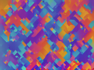 Colorful abstract geometric background with 3D panels.