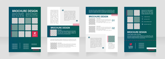 University education program benefits blank brochure design. Template set with copy space for text. Premade corporate reports collection. Editable 4 paper pages. Montserrat font used