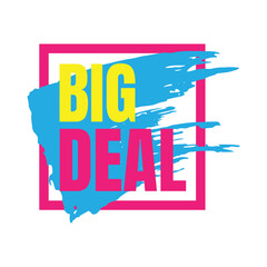 Today's big deal marketing promotional sign vector, Super deal online shopping sale event, Mega sale promotional advertisement