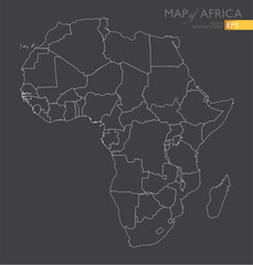 Map of Africa with countries