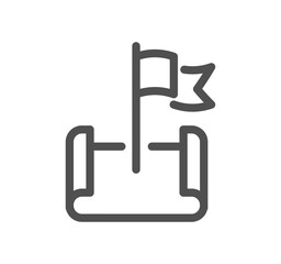 Flag related icon outline and linear symbol.
